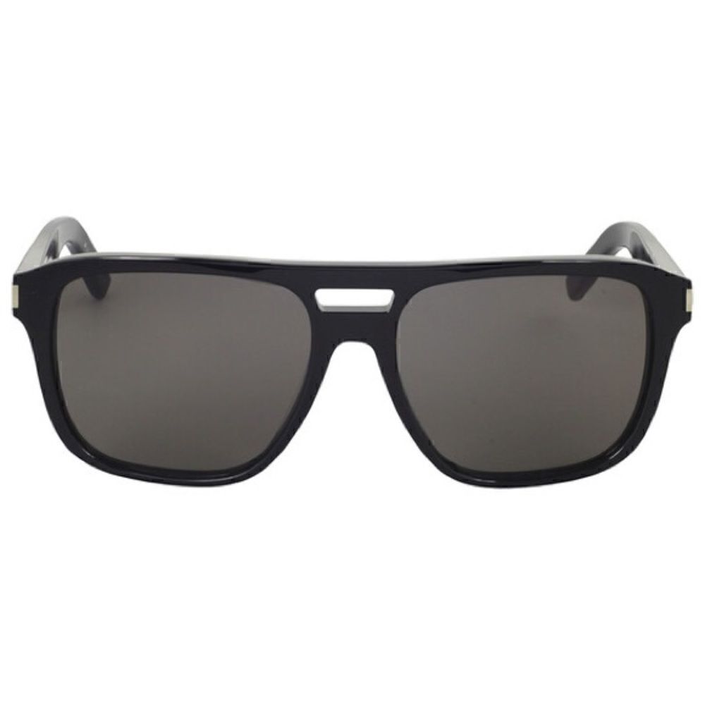 Yves Saint Laurent SL 87 Rectangular Unisex Sunglasses in Black/Grey